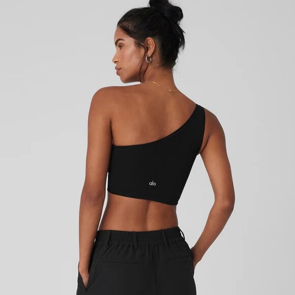 alo Black Mesh Sheer Illusion Tank size Small - Picture 2 of 11